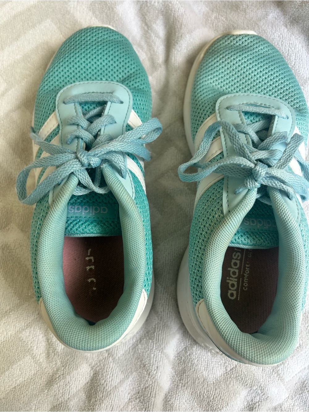 adidas Kids Aqua Teal Mesh Athletic Sneakers